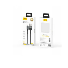USB кабель Aspor AC-52 Lightning Nylon Braided Fast Charge 5A/1м- темно-сірий USB кабель Aspor AC-52 Lightning Nylon Braided Fast Charge 5A/1м- темно-сірий