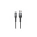 USB кабель Aspor AC-53 Type-C Nylon Braided Fast Charge 5A/1м- темно-сірий
