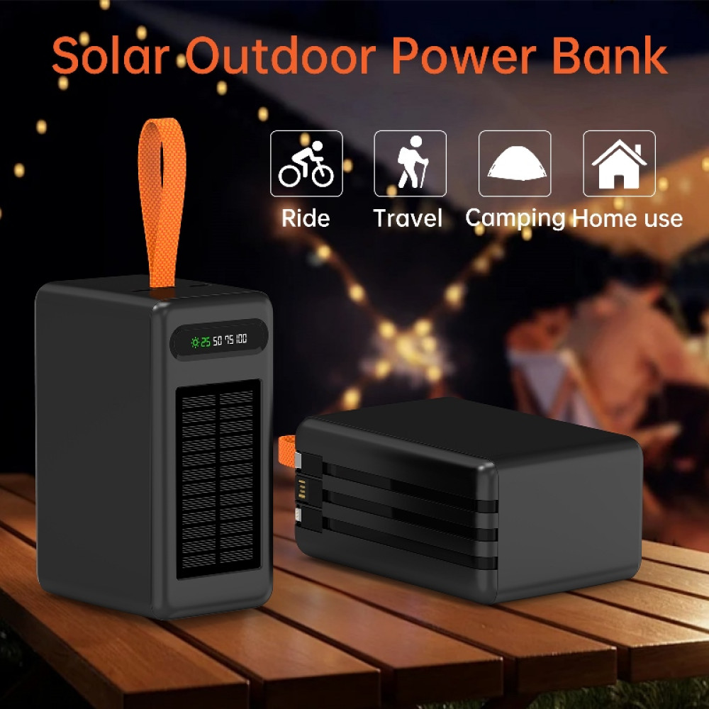 Портативний зарядний пристрій (Повербанк) Aspor A376 60000mAh (3USB/Lightning/Type-C/22.5W)- чорний