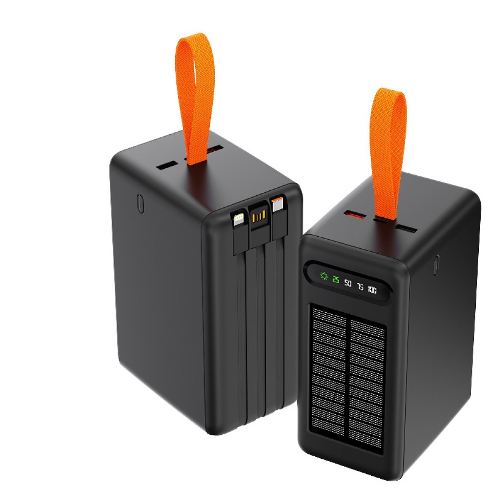 Портативний зарядний пристрій (Повербанк) Aspor A376 60000mAh (3USB/Lightning/Type-C/22.5W)- чорний