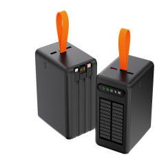 Портативний зарядний пристрій (Повербанк) Aspor A376 60000mAh (3USB/Lightning/Type-C/22.5W)- чорний