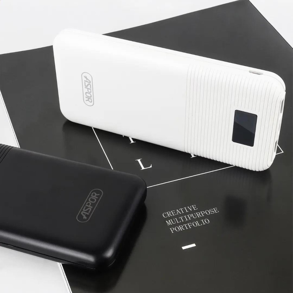 Портативний зарядний пристрій (Повербанк) Aspor A322 PD 10000 mAh- чорний