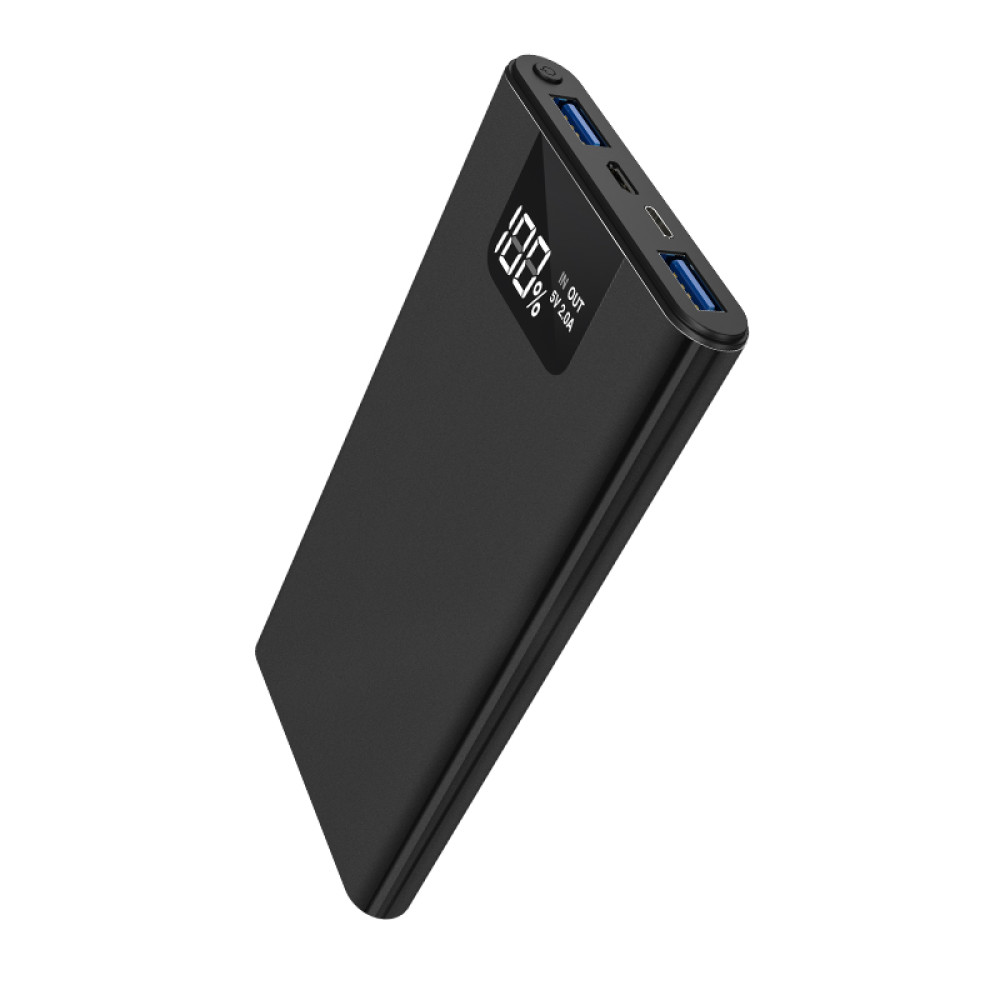 Портативний зарядний пристрій (Повербанк) Aspor A375 10000 mAh- чорний