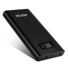 Портативний зарядний пристрій (Повербанк) Aspor Q388 10000 mAh- чорний Портативний зарядний пристрій (Повербанк) Aspor Q388 10000 mAh- чорний