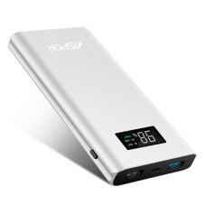 Портативний зарядний пристрій (Повербанк) Aspor Q388 10000 mAh- срібло Портативний зарядний пристрій (Повербанк) Aspor Q388 10000 mAh- срібло
