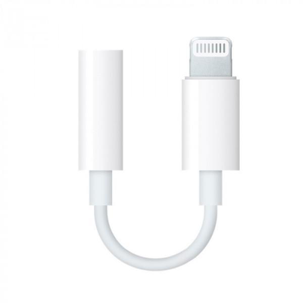 Перехідник Lightning – 3.5mm (A1749)- білий Перехідник Lightning – 3.5mm (A1749)- білий