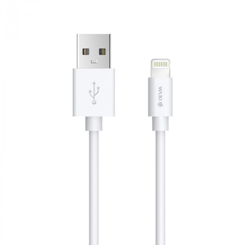 Кабель Devia Kintone USB – Lightning 1A/1м- білий
