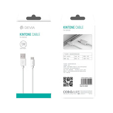Кабель Devia Kintone USB – Micro 1A/1м- білий Кабель Devia Kintone USB – Micro 1A/1м- білий