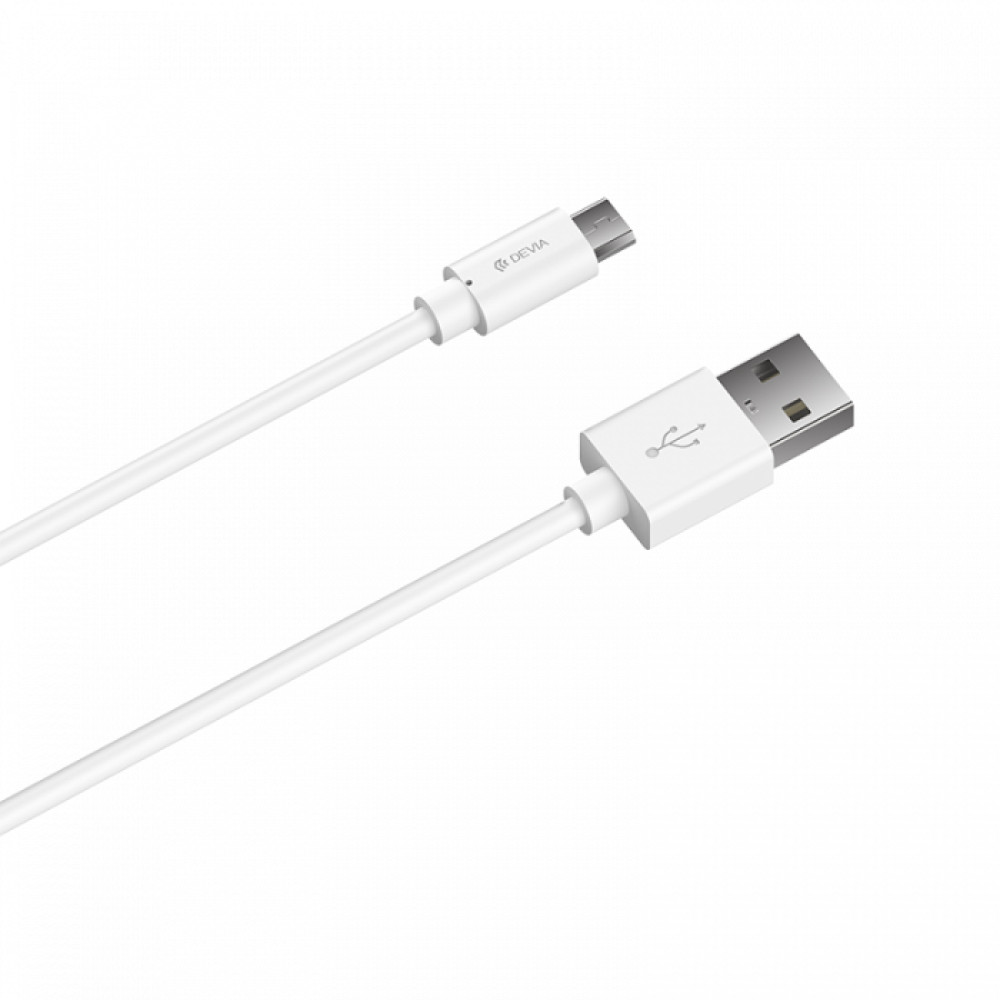 Кабель Devia Kintone USB – Micro 1A/1м- білий