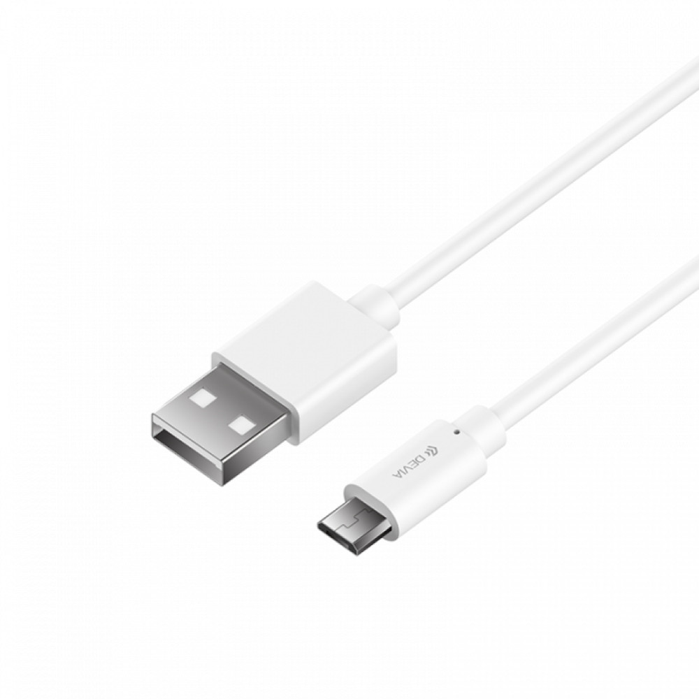 Кабель Devia Kintone USB – Micro 1A/1м- білий