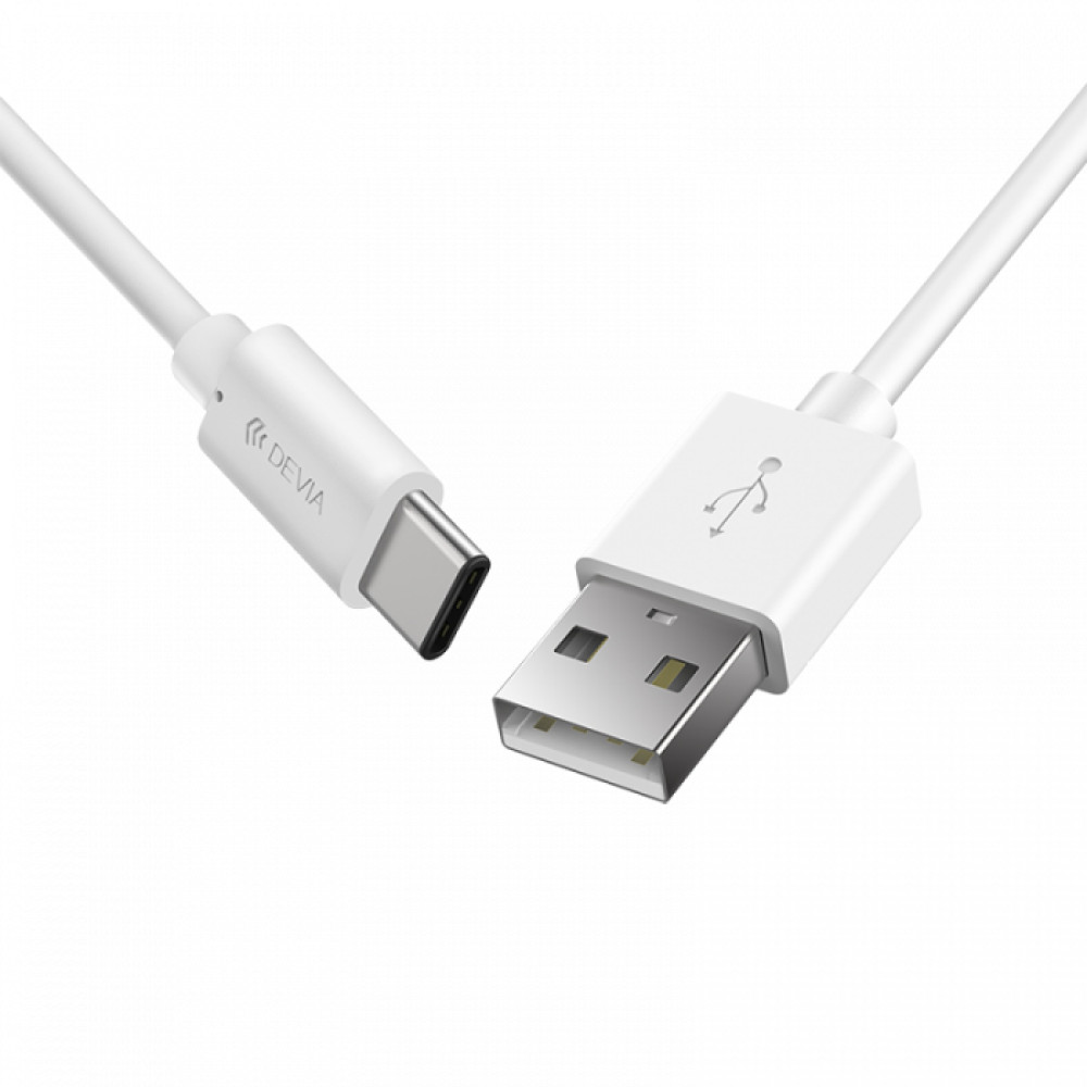 Кабель Devia Kintone USB – Type-C 1A/1м- білий