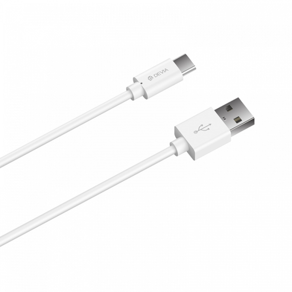 Кабель Devia Kintone USB – Type-C 1A/1м- білий