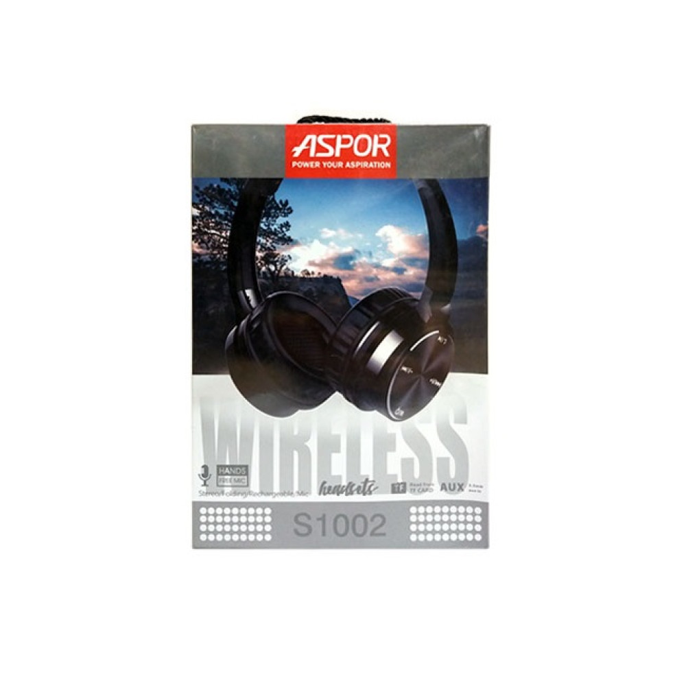 Bluetooth навушники Aspor S1002- сірий
