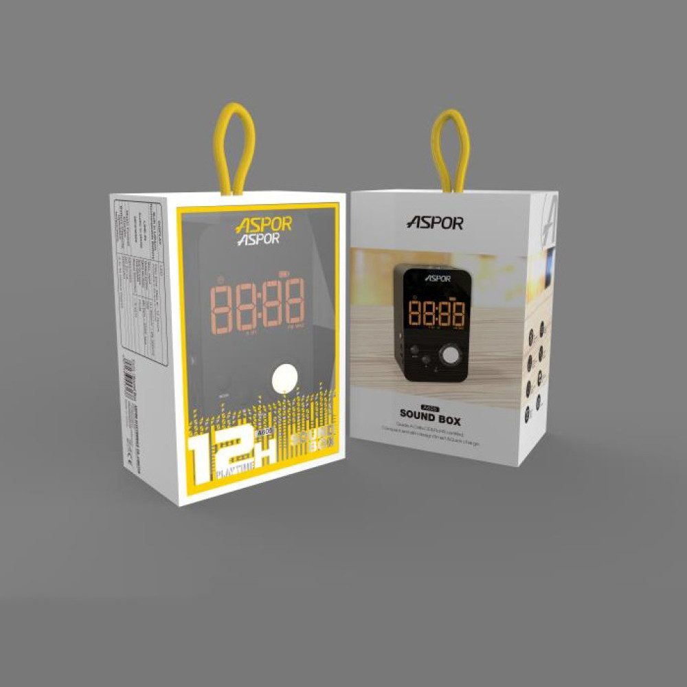 Bluetooth колонка Aspor A658 вертікальна- срібло