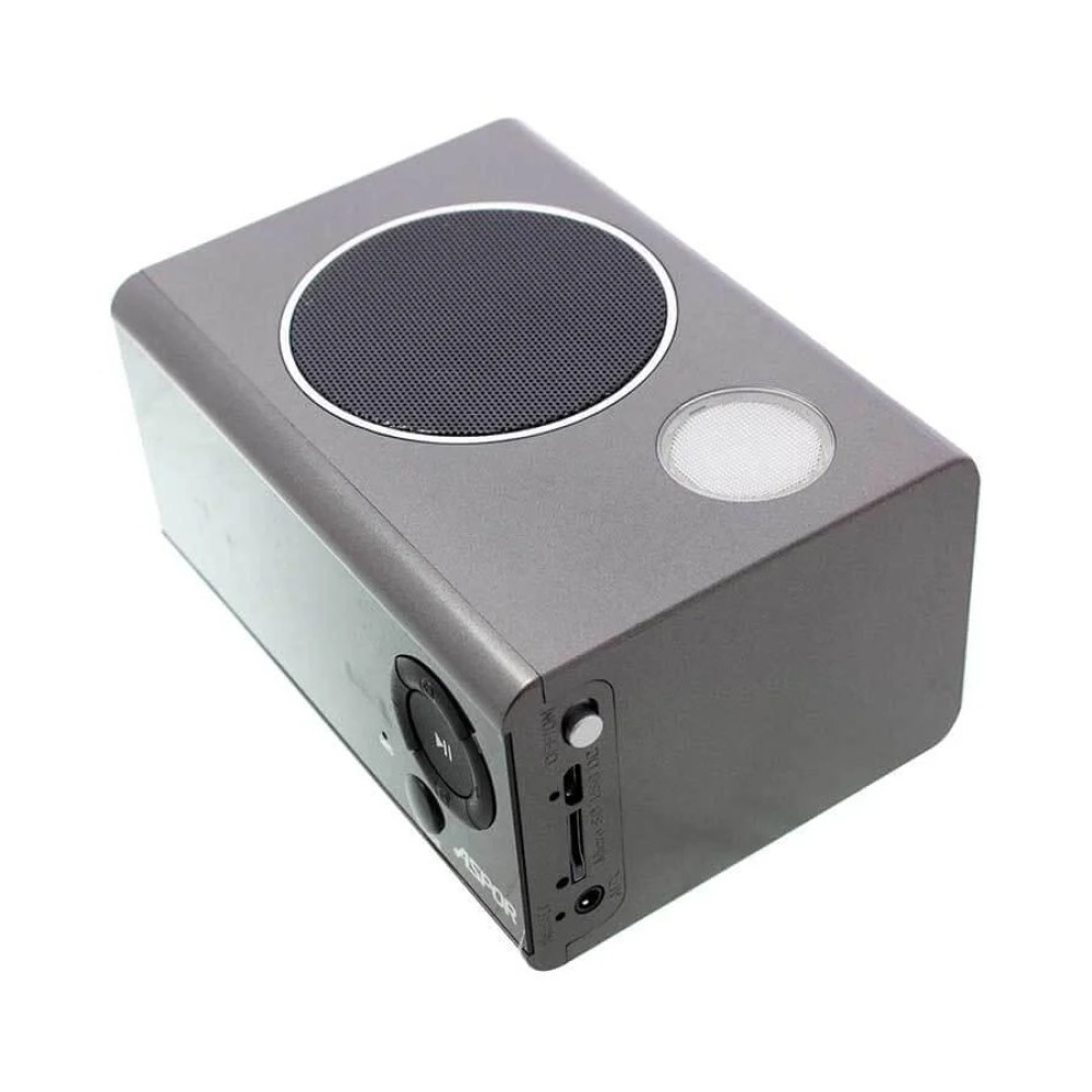 Bluetooth колонка Aspor A659 горізонтальна- срібло