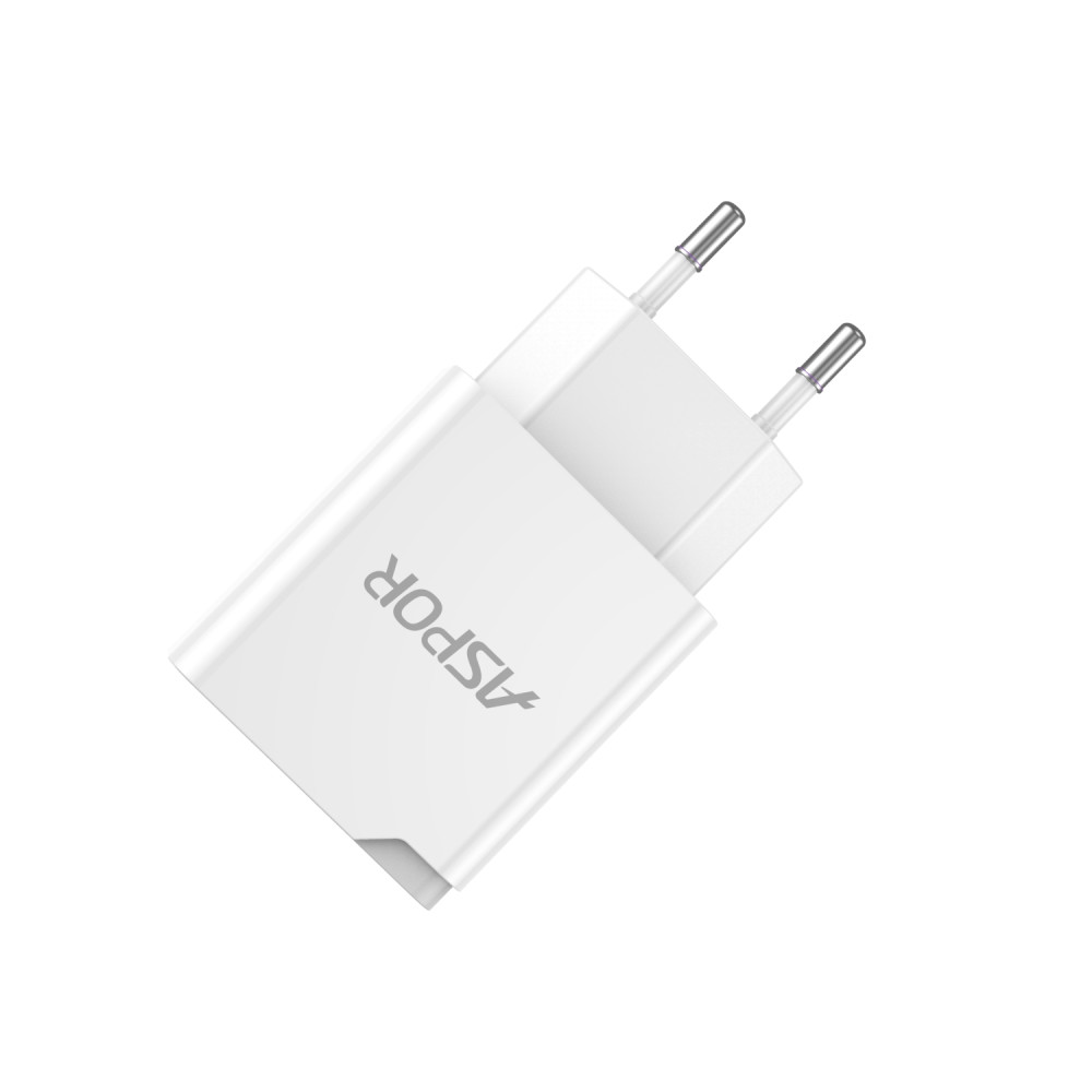 Мережевий зарядний пристрій Aspor A826 PD (20W/USB/Type-C) + кабель USB – Lightning- білий