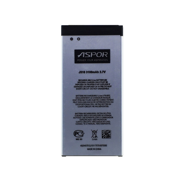 Акумулятор Aspor EB-BJ510CBC для Samsung J510/J5 2016 Акумулятор Aspor EB-BJ510CBC для Samsung J510/J5 2016