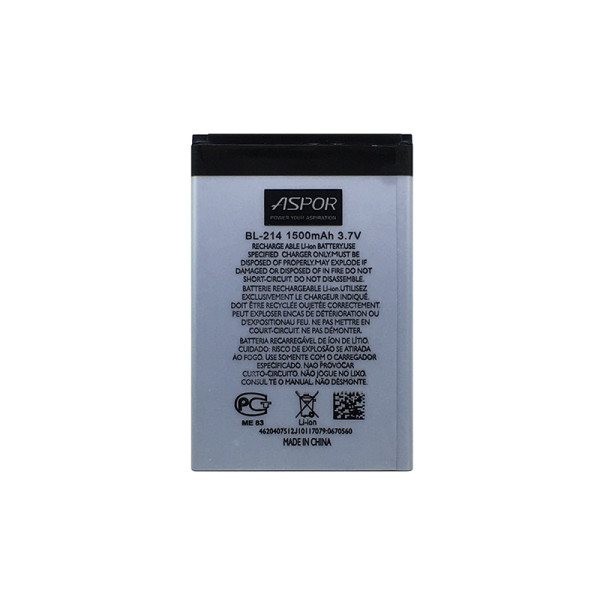 Акумулятор Aspor BL214 для Lenovo A300t/A208T/A218T Акумулятор Aspor BL214 для Lenovo A300t/A208T/A218T