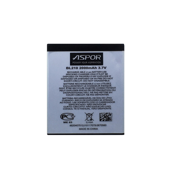 Акумулятор Aspor BL210 для Lenovo A656/A658T/A750E/A766 Акумулятор Aspor BL210 для Lenovo A656/A658T/A750E/A766