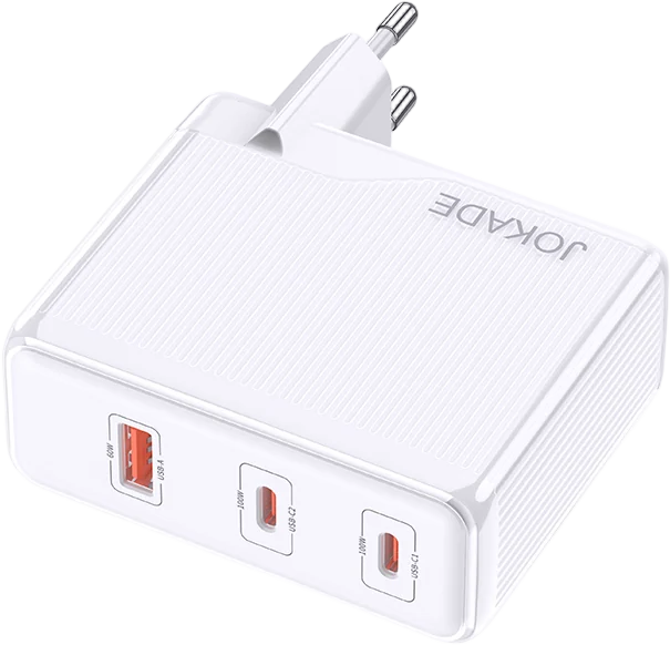 Мережевий зарядний пристрій Jokade JB059 (1USB/2USB-C/PD100W)- білий